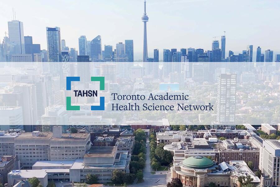 Toronto Academic Health Science Network and Toronto City Skyline