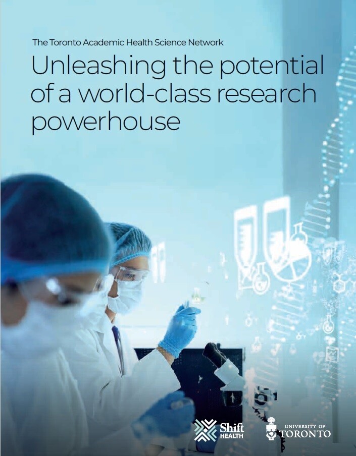 Report cover picturing researchers in a lab